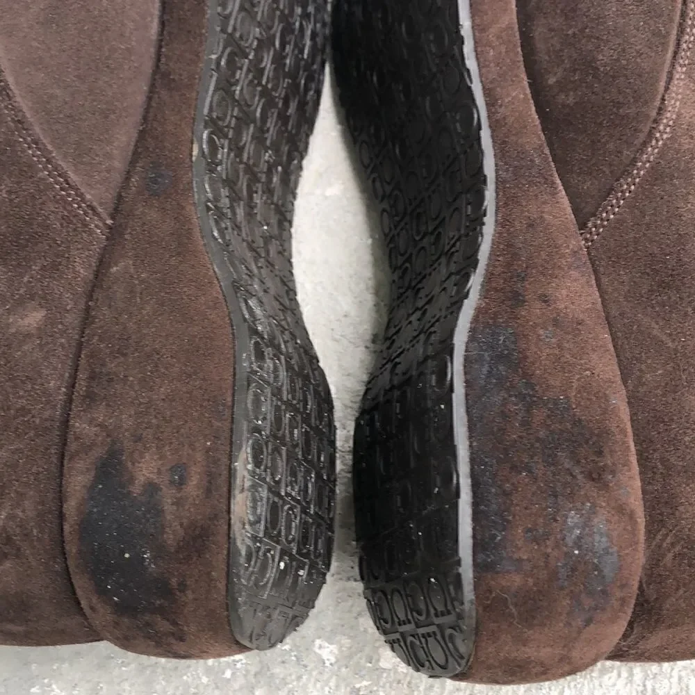 Ferragamo fur lined ankle boots